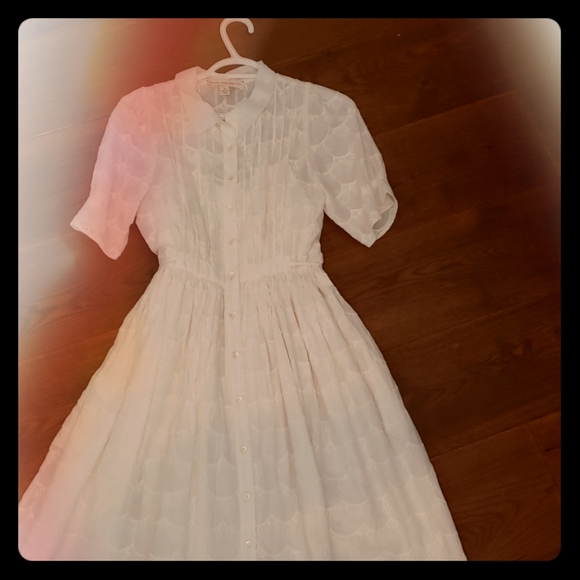 gorgeous Anthropologie cotton lined dress sz 2 - Picture 3 of 8